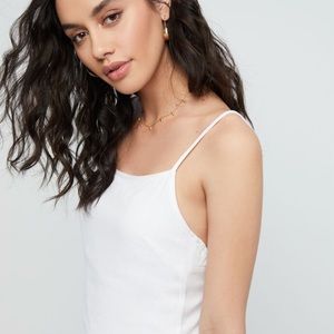 LA Hearts Tie Back Linen Shift Dress